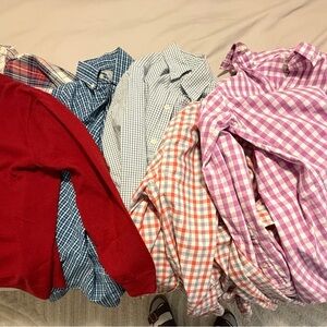 6 J. Crew Men’s S Button Down shirts and 1 Banana republic wool mens sweater